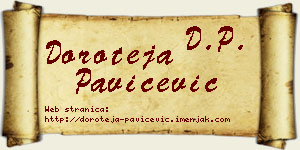 Doroteja Pavičević vizit kartica